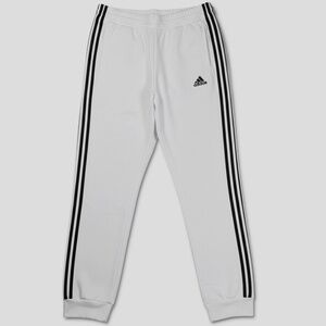 Adidas 3-Stripes Tapered Cuff Sweatpants - NWT Mens XLT White -‎ #48607-E2*